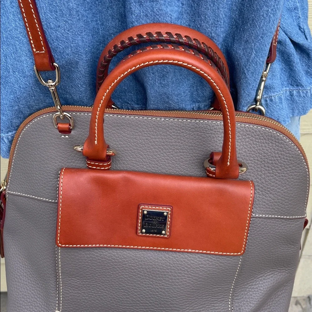 Dooney & Bourke Pebble Grain Aubrey Satchel, Elephant